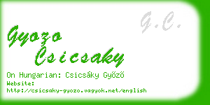 gyozo csicsaky business card