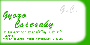 gyozo csicsaky business card